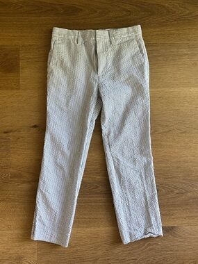 Crewcuts J.Crew Thompson Seersucker Pants Boys Size 6 Blue White Stripe Preppy
